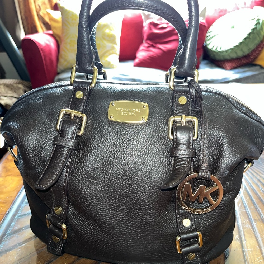 Michael Kors Dark Brown Leather Satchel
